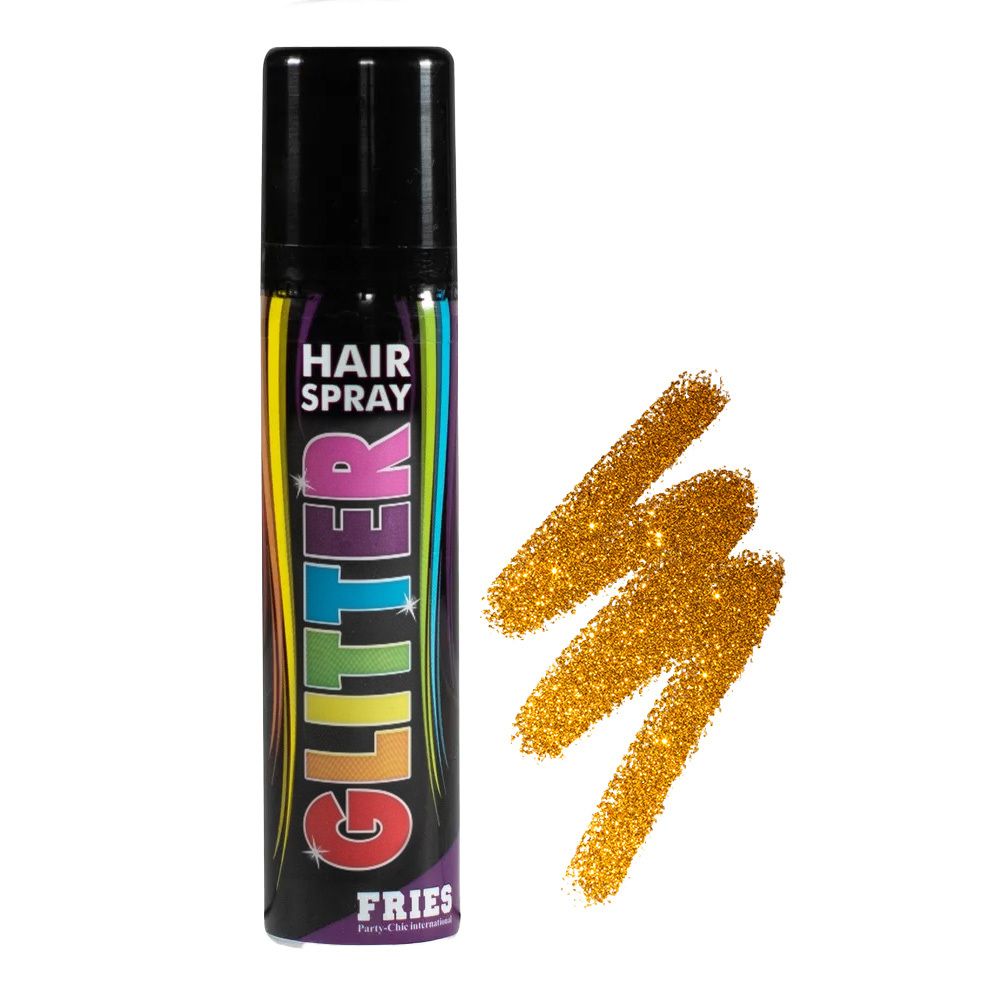 Kjøp Fries Colour Hairspray Glitter Spray Gold 100 ml. på Med24.no