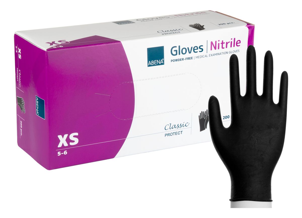 ABENA Classic Nitrile – Guanti Monouso Taglia XL (100 Pezzi), Blu, Senza Lattice E Senza Polvere