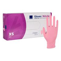 Abena Classic Sensitive Powder-Free Nitrile Gloves Pink - 100 stk.