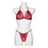 NORTIE Sæt med BH og bundløs trusse, Rød - Onesize