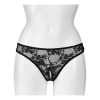 NORTIE Siv Bunnløs Blonde G-Streng S/M - Sort