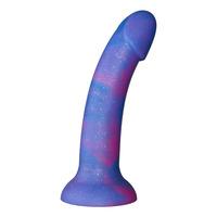 Baseks Blue Galaxy Silicone Dildo - 18 cm.