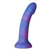 Baseks Blue Galaxy Silicone Dildo - 18 cm.