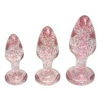 Baseks Pink Glitter Butt Plug Set