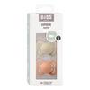 BIBS Supreme Silicone Size 1 Vanilla/Peach 2 pak