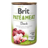 Brit Pate & Meat våtfôr m. and - 400 g.