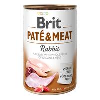 Brit Pate & Meat våtfôr m. kanin - 400 g.