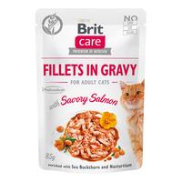 Brit Care Cat våtfôr med laks i saus - 85 g.