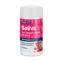 Nycodent Saliva Sugetabletter Bringbær - 100 stk.