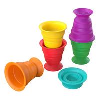 Baby Einstein Stack & Squish Cups sensorisk stableleke - 6 stk.
