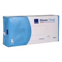 Abena vinyl hanske L  m/pulver - 100 stk.