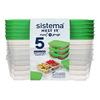Sistema Nest It Meal Prep Grønn 870 ml - 5 pk