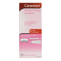 Canesten vaginaltablett 500 mg + krem 1 %