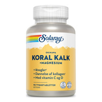 Solaray Koral Kalk m. vitamin C og D - 90 tabletter