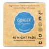 Ginger Organic Nattbind med vinger Ø - 10 stk - fineste bomull for best komfort