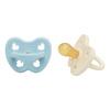Hevea Smokk, 0-3 mdr, Rund, Newborn, Baby Blue & Milky White - 2 stk.