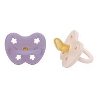 Hevea Smokk, 3-36 mdr, Ortodontisk, Lavendel & Powder Pink - 2 stk.