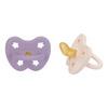 Hevea Smokk, 3-36 mdr, Ortodontisk, Lavender & Powder Pink - 2 stk.