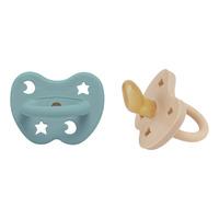 Hevea Smokk, 3- 36 mdr, Ortodontisk, Sand & Ocean Blue - 2 stk.