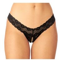 NORTIE Manja Bunnløs Blonde G-Streng - Sort - S/M