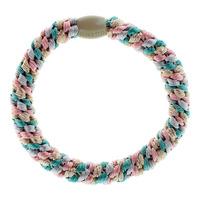 By Stær Hårstrikk Rosa/Beige/Turkis Glitter - 1 stk.