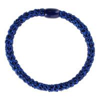 By Stær Hårstrikk Tynn Blå Glitter - 1 stk.