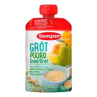 Semper Fruktgrøt m. Pære, Aprikos og Banan Ø 6 + mdr. - 120 g.