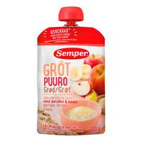 Semper Fruktgrøt m. Eple, Fersken & Banan 6 mdr. - 120 g.