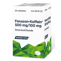 Fenazon-Koffein tabletter 500mg/100mg - 20 stk.