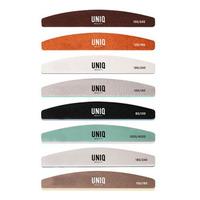 UNIQ Multi-Grit Nail File & Buffer Kit Half-Moon Shaped - 8 stk.