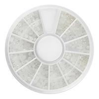 UNIQ Nail Art Gemstone Hvite Perler - 1 stk.