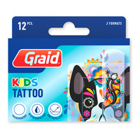 Graid Tattoo Effect Plaster Abstract Animals - 1 stk.