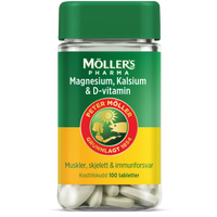 Møllers Pharma Magnesium, Kalsium & D-vitamin tabletter - 100 stk