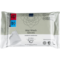 Abena våtvaskehanske 22x15 cm - 8 stk.