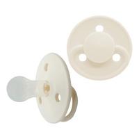 Mininor silikonsmokk 6 mnd+, hvit - 2 stk