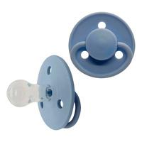 Mininor silikonsmokk 6 mnd+, blå - 2 stk