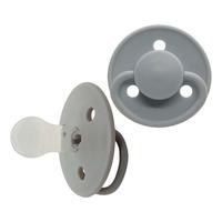 Mininor Silikonsmokk 6 mnd+, Grå - 2 stk