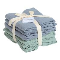 Mininor Økologiske Tøybleier Grønn/Grå - 6 stk.