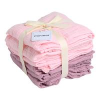 Mininor Økologiske Tøybleier Rosa/Lilla - 6 stk.