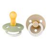 BIBS Colour Latex Round Sage GLOW/Vanilla GLOW 2-pakning - flere størrelser
