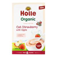 Holle Fullkornsgrøt med melk, jordbær og eple Ø - 250 g.