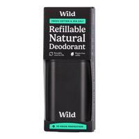 Wild Refillable Natural Deodorant Fresh Cotton & Sea Salt Black Case - 1 stk.