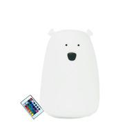 Rabbit & Friends 16 cm silikonlampe (USB), fjernkontroll, hvit