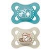 MAM Original Naturgummi Smokk Blå/Natur 0-6 mnd. - 2 stk.