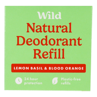 Wild Natural Deodorant Refill Lemon Basil & Blood Orange - 40 g.