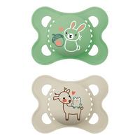 MAM Original Silikone Smokk Grønn/Natur 0-6 mnd. - 2 stk.