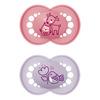 MAM Original Silikone Smokk Rosa/Lilla 16-36 mnd. - 2 stk.