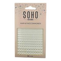 SOHO Hair & Face Diamonds Silver - 216 stk.