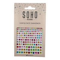 SOHO Hair & Face Diamonds Rainbow - 216 stk.
