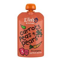 Ella's Kitchen Gulrot, Erter & Pære Ø - 120 g.